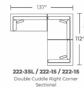 Bonnell Double Cuddler Right Corner Sectional