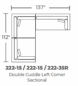 Bonnell Double Cuddler Left Corner Sectional