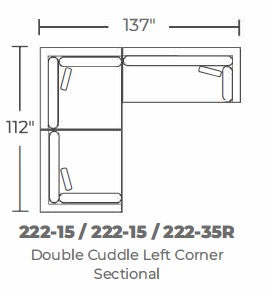 Bonnell Double Cuddler Left Corner Sectional