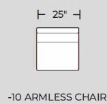 Rosedale Armless Chair