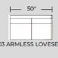 Rosedale Armless Loveseat