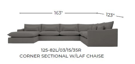 Bouldin 163" Corner Sectional W. Laf Chaise - Peyton Slate