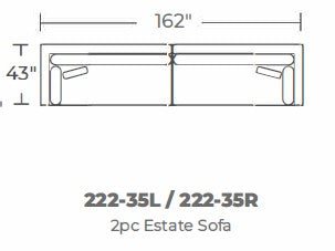 Bonnell 2pc Estate Sofa