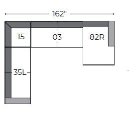 Menchaca Corner Sectional W. Right Chaise