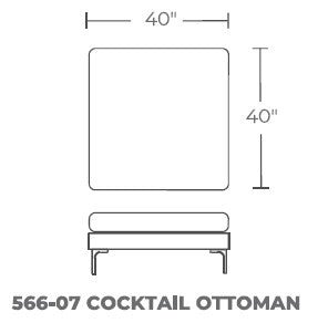 Barton Springs Cocktail Ottoman