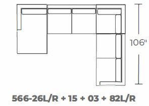 Barton Springs Corner Sectional W. Laf Chaise