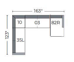 Bouldin 163" Corner Sectional W. Raf Chaise - Peyton Slate