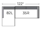 Cherrywood Laf Chaise Sectional