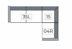 SoCo 124" LAF Sofa Sectional - Peyton Slate