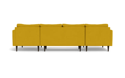 Wallace 126" Untufted Double Chaise U Sectional