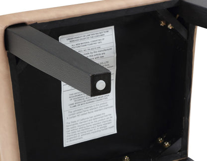 Audrey Camel Vegan Leather w/Black Wood Dining Chairs (pr) -