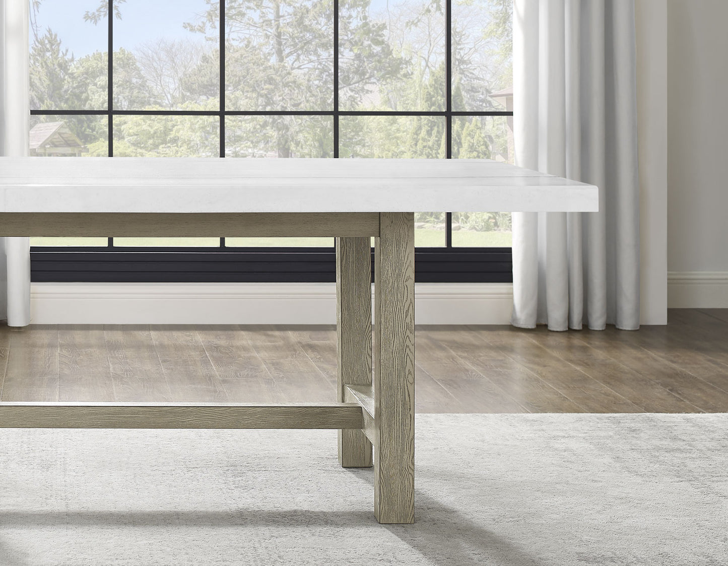 Carley Rectangle Marble Top Dining Table