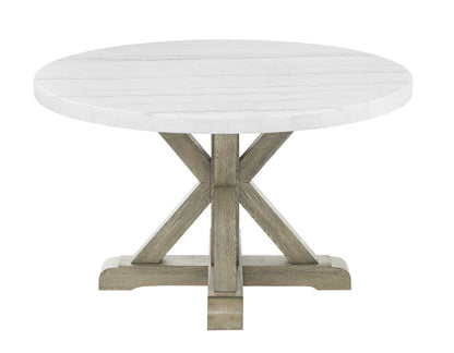 Carley Round 52" Marble Top Dining Table