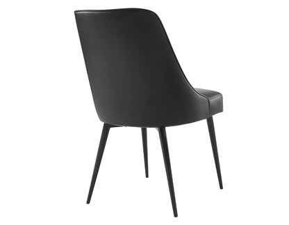 Colby Black Leatherette Dining Chairs (pr)