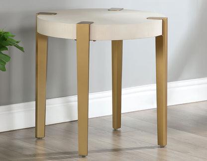 Grace White End Table -