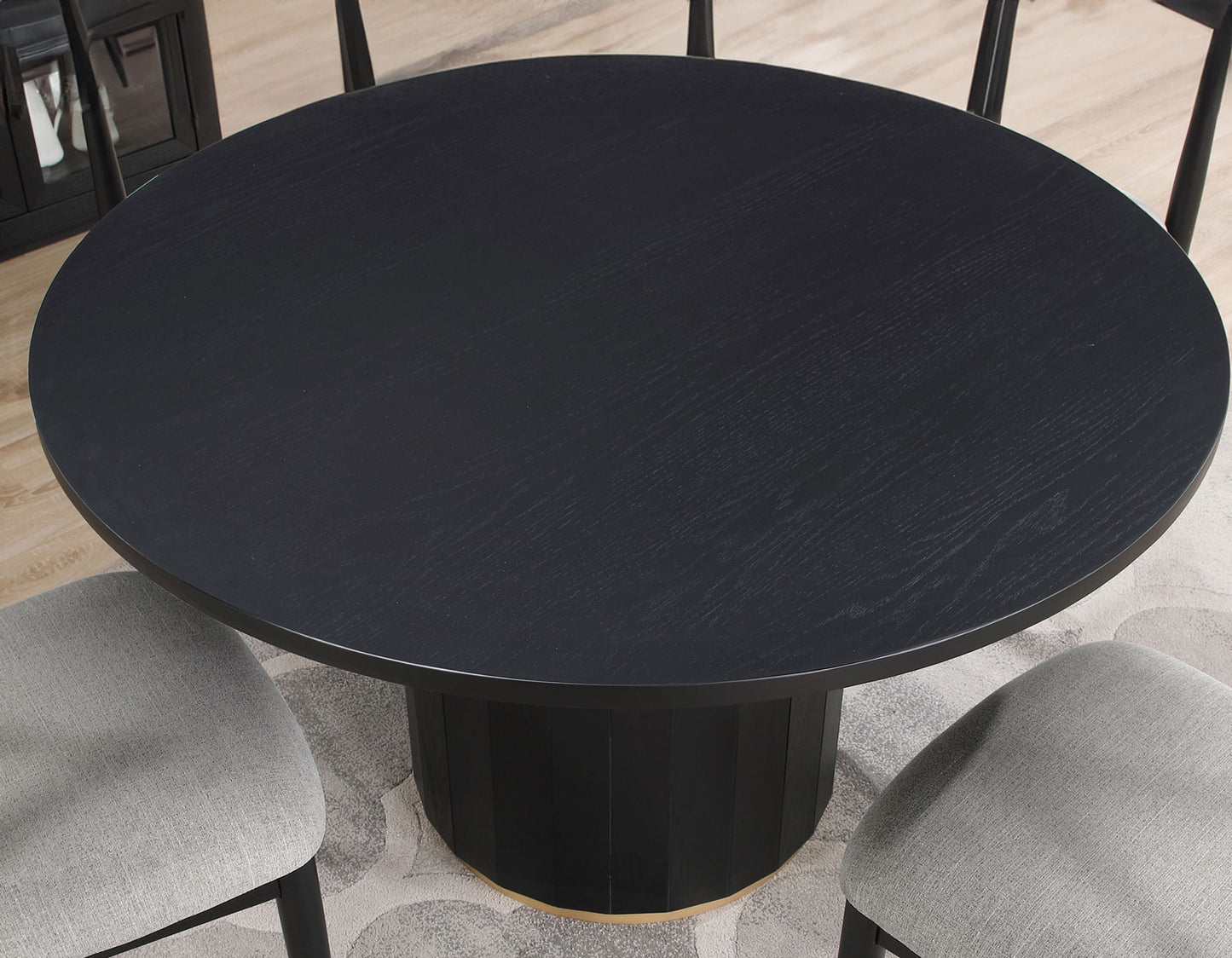 Maggie Round 52" Black Dining Table