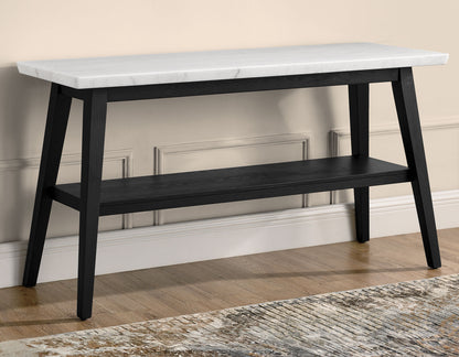 Vienna Black Base White Marble Sofa Table (Copy)