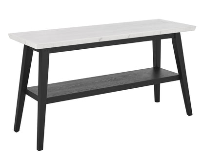 Vienna Black Base White Marble Sofa Table (Copy)