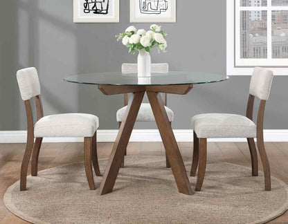 Wendy 48" Round Glass-Top Table