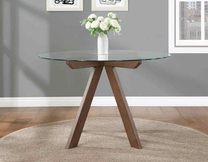 Wendy 48" Round Glass-Top Table -