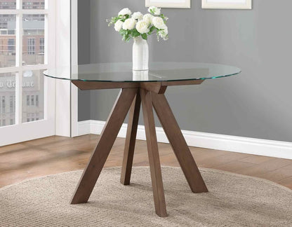 Wendy 48" Round Glass-Top Table -