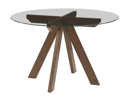 Wendy 48" Round Glass-Top Table -