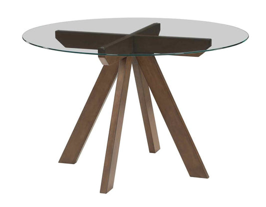 Willow 48" Round Glass-Top Table