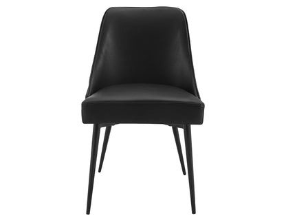 Colby Black Leatherette Dining Chairs (pr)