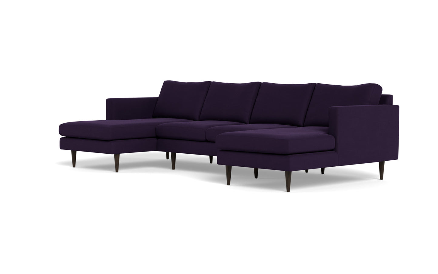 Wallace 126" Untufted Double Chaise U Sectional