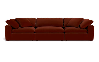 Fluffy 3pc Sofa - Superb Rust