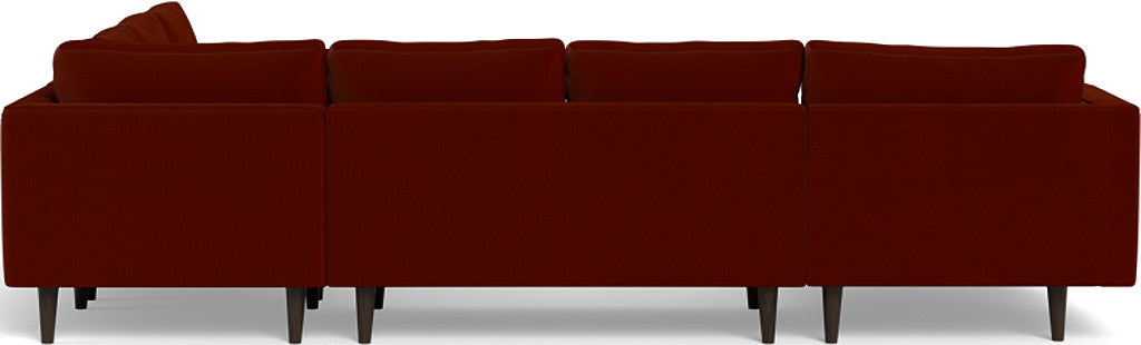 Ladybird 133" Corner Sectional with Left Chaise - Superb Rust