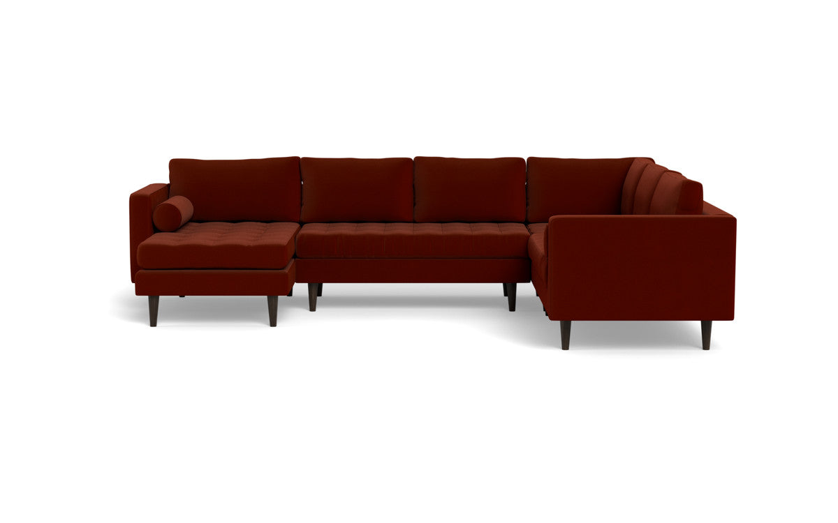 Ladybird 133" Corner Sectional with Left Chaise - Superb Rust