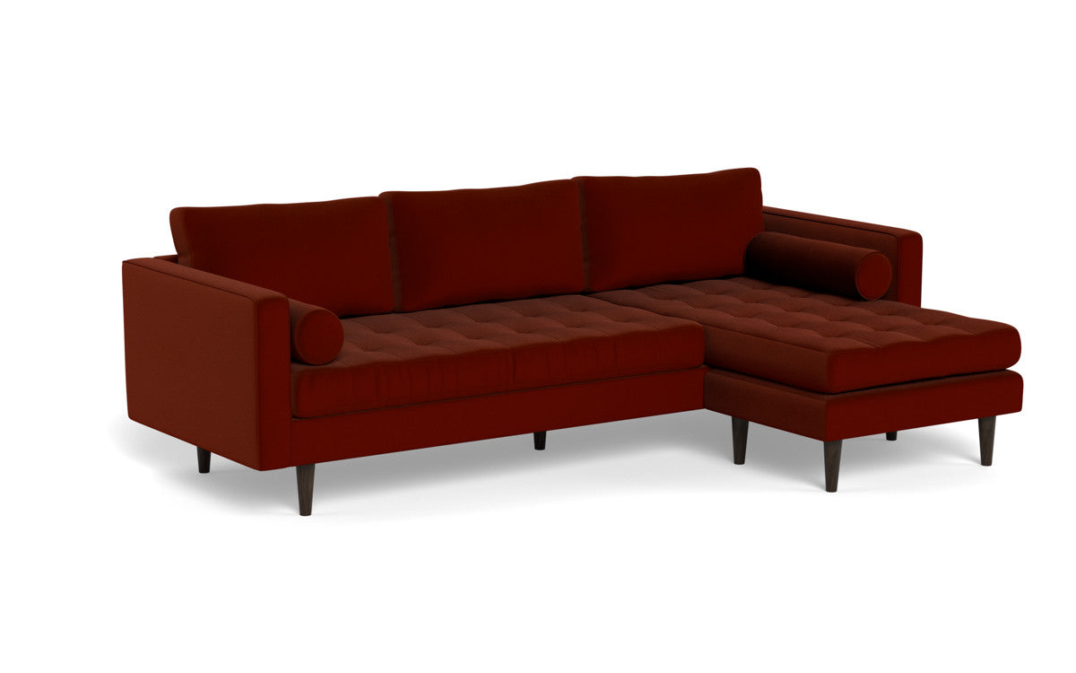 Ladybird 104" Reversible Sofa Chaise - Superb Rust