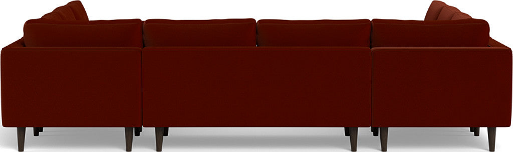 Ladybird 134" U Sectional - Superb Rust