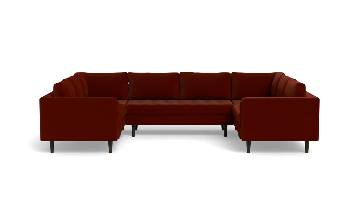 Ladybird 134" U Sectional - Superb Rust