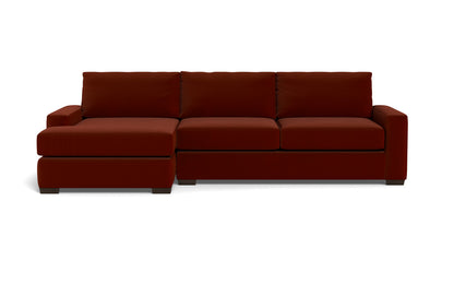 Mas Mesa 123" Deep Left Chaise Sectional - Superb Rust