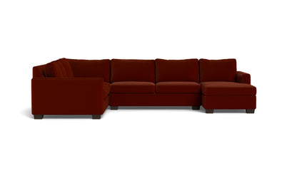 Track 141" Corner Sectionals w. Right Chaise - Superb Rust