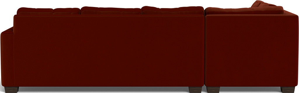 Track 121" Left Chaise Sectional - Superb Rust