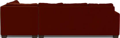 Track 121" Right Chaise Sectional - Superb Rust