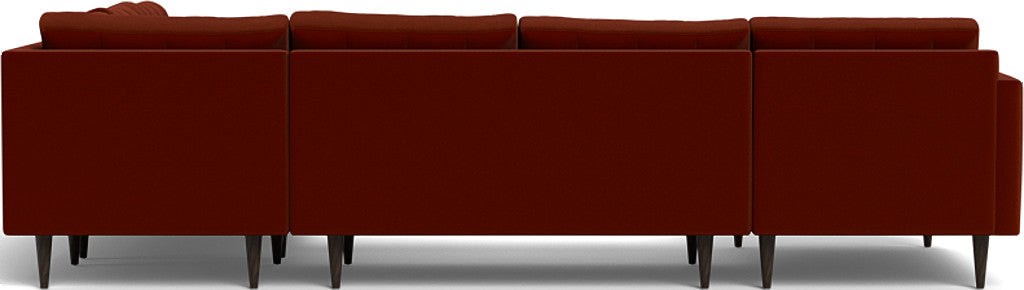 Wallace 131" Corner Sectionals w. Left Chaise - Superb Rust