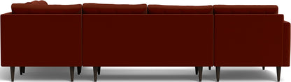 Wallace 131" Corner Sectionals w. Left Chaise - Superb Rust