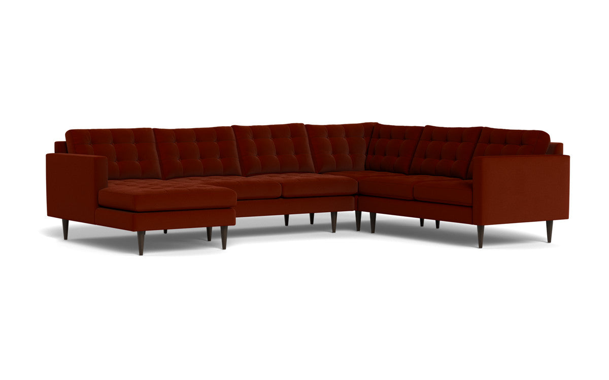 Wallace 131" Corner Sectionals w. Left Chaise - Superb Rust
