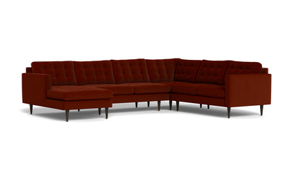 Wallace 131" Corner Sectionals w. Left Chaise - Superb Rust