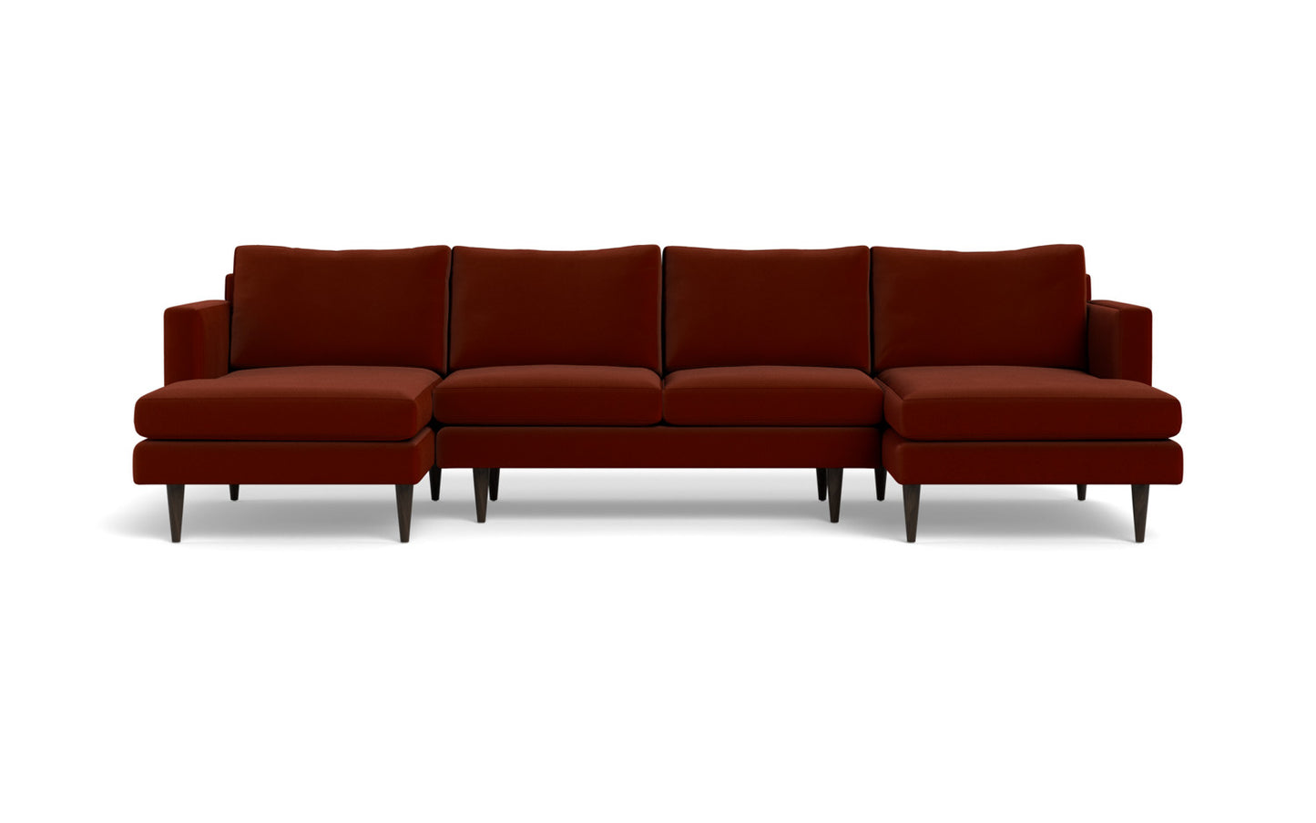 Wallace 126" Untufted Double Chaise U Sectional
