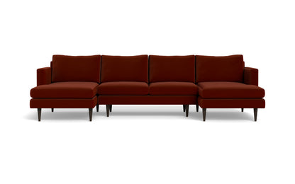 Wallace 126" Untufted Double Chaise U Sectional