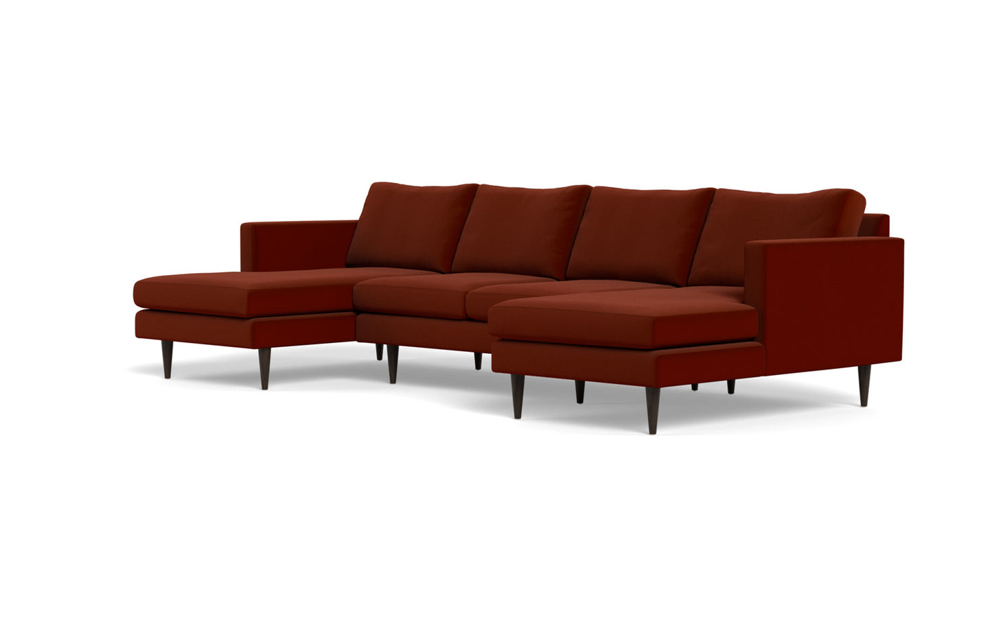 Wallace 126" Untufted Double Chaise U Sectional