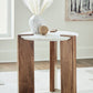 Isabelle Round Marble Top End Table