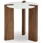 Isabelle Round Marble Top End Table