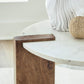 Isabelle Round Marble Top End Table