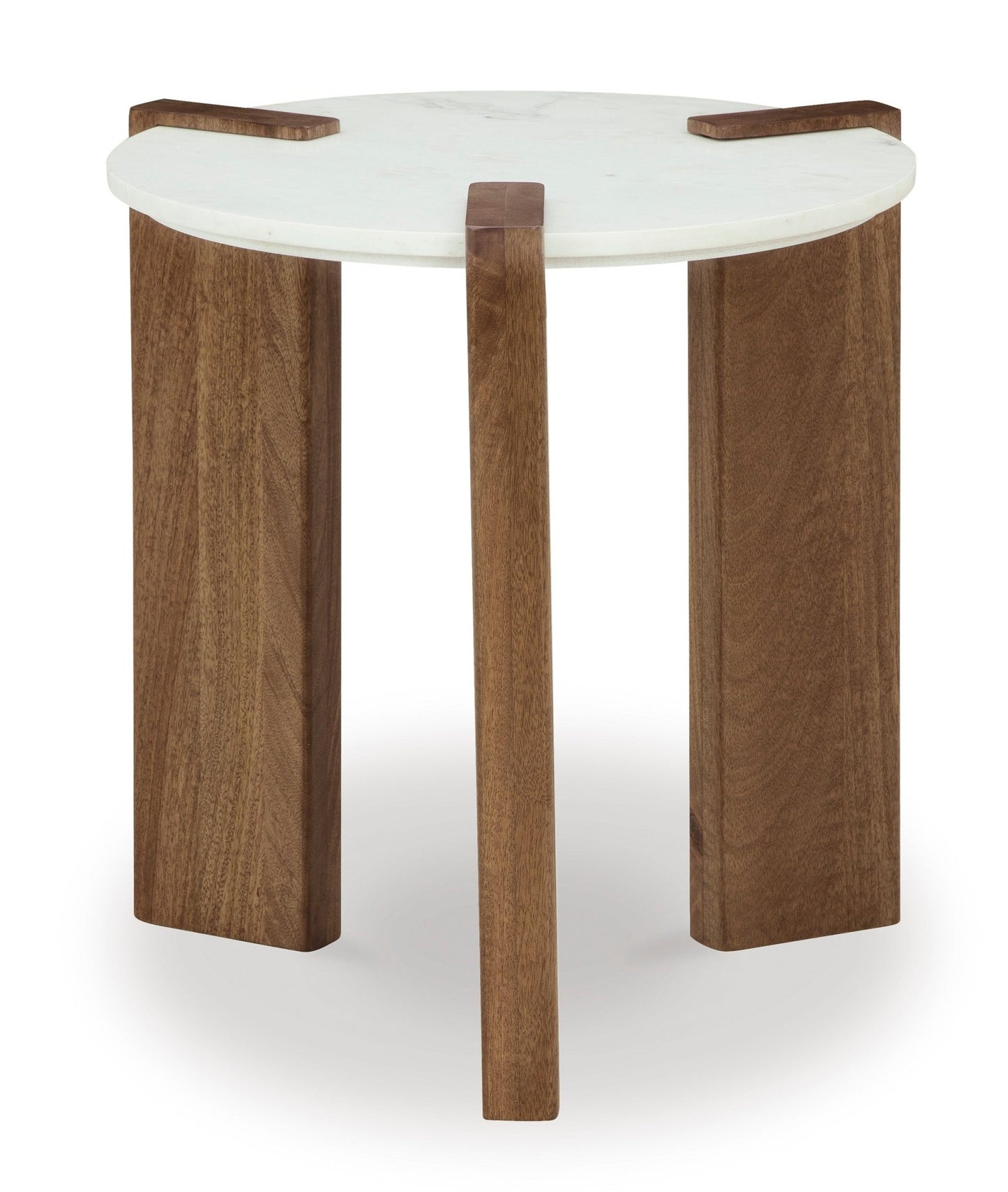 Isabelle Round Marble Top End Table